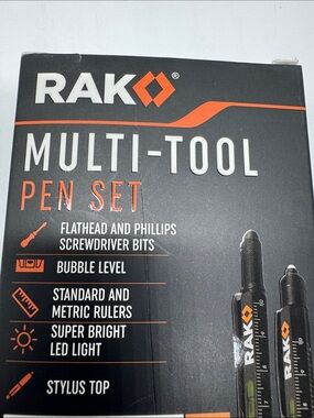 RAK Multi-Tool Retractable Pen in Black and Orange #0090